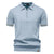 AIOPESON Men's Solid Color Sport Zipper Polo Shirt Athletic Social Polo Shirts for Men Office Slim Fit Polo - Evallys.com