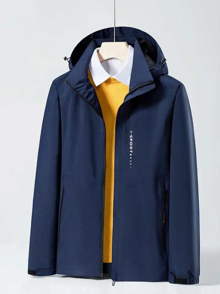Spring Autumn Casual Jacket Men/Women Outdoor Waterproof and Windproof Hooded Windbreaker Coats - Evallys.com