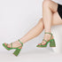 GIGIFOX Shiny Crystals Women Sandals Platform Chunky High Heel Ankle Strap Buckle Strap Shoes Sexy Elegant Dress Party Sandals - Evallys.com
