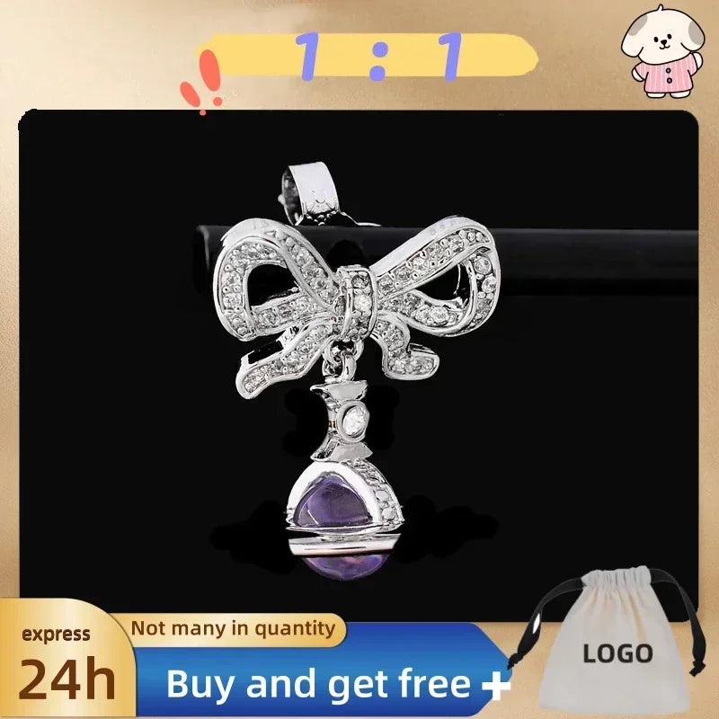 Star Boutique Jewelry Store Hot Selling S925 Silver Bow 3D Saturn Earrings Sweet Women's Jewelry - Evallys.com