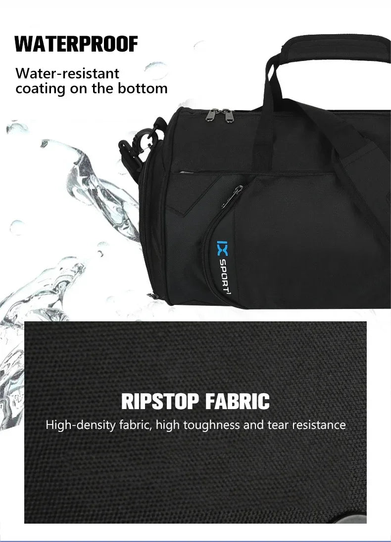 Men’s Travel Duffel Bag – Gym, Fitness, Wet/Dry, Shoe Compartment - Evallys.com