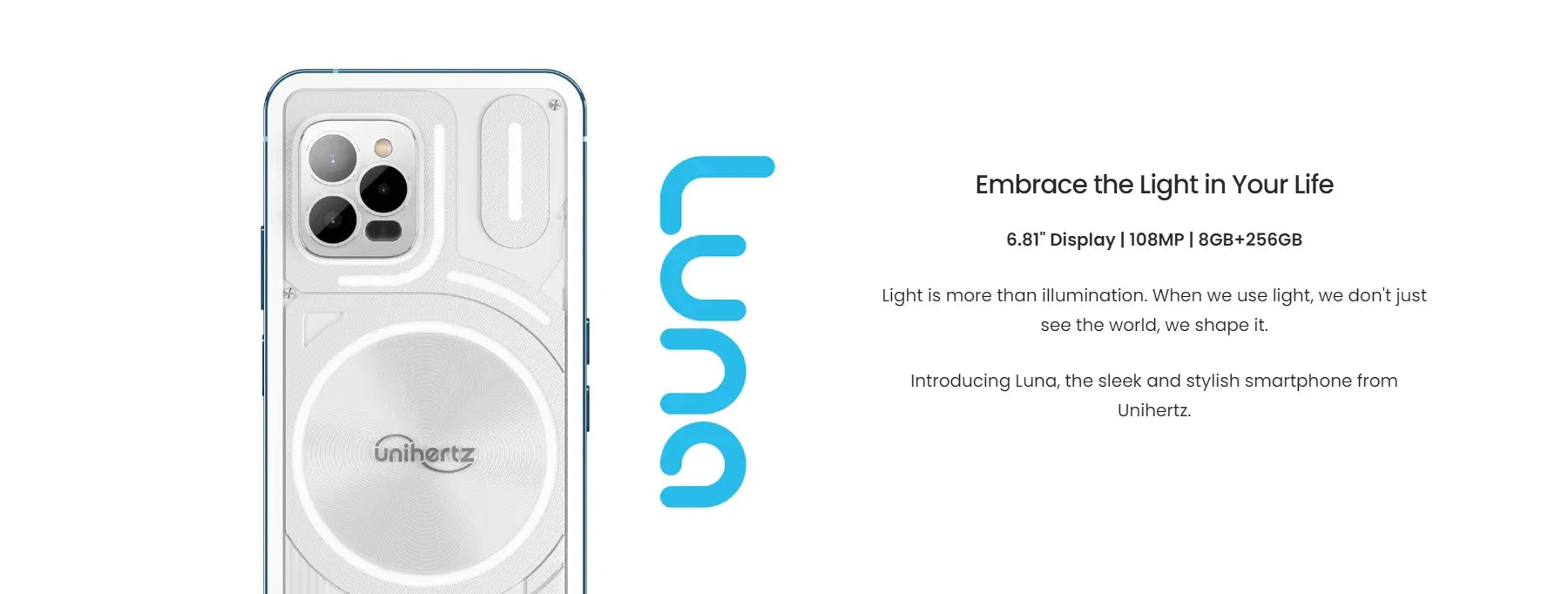 Unihertz Luna Smartphone Rhythm Ambient LED strip Music Phone 8GB RAM 256GB ROM 108MP G99 Mobile Phone Night Vision Cellphone - Evallys.com