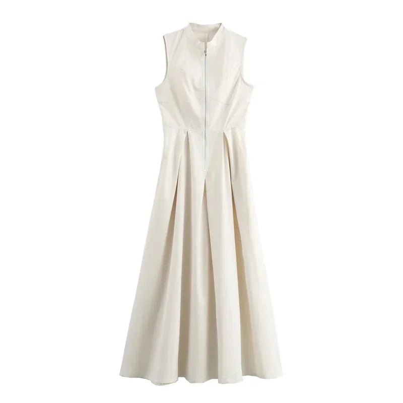 TRAF Sleeveless Bodycon Midi Dress – Elegant Summer Party Dress - Evallys.com