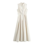 TRAF Sleeveless Bodycon Midi Dress – Elegant Summer Party Dress - Evallys.com