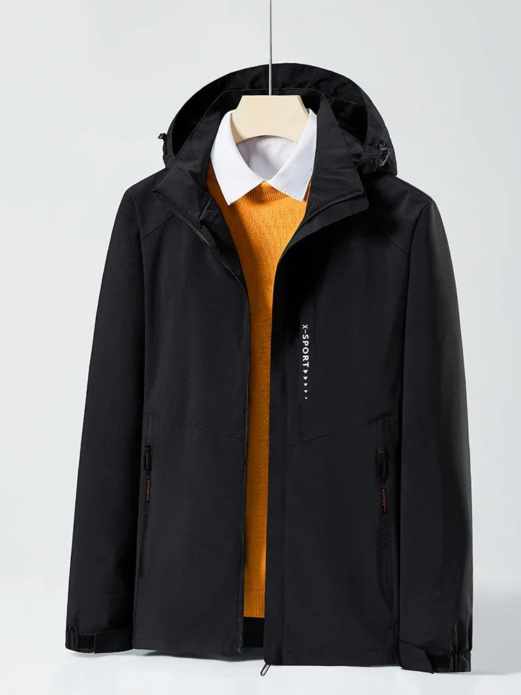 Spring Autumn Casual Jacket Men/Women Outdoor Waterproof and Windproof Hooded Windbreaker Coats - Evallys.com