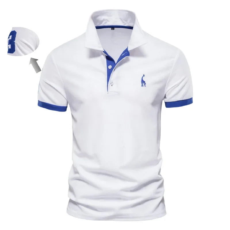 AIOPESON Embroidery 35% Cotton Polo Shirts for Men Casual Solid Color Slim Fit Mens Polos New Summer Fashion Brand Men Clothing - Evallys.com