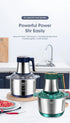 Electric Meat Grinders 5L Food Crusher Stainless Steel Multifunctional Vegetable Slicer Processor Chopper Kitchen Blenders - Evallys.com