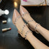 2024 Summer Fashion New Sexy Banquet Solid Color Willow Nail Wedding Women's Pointed Toe High Heels Comfortable - Evallys.com