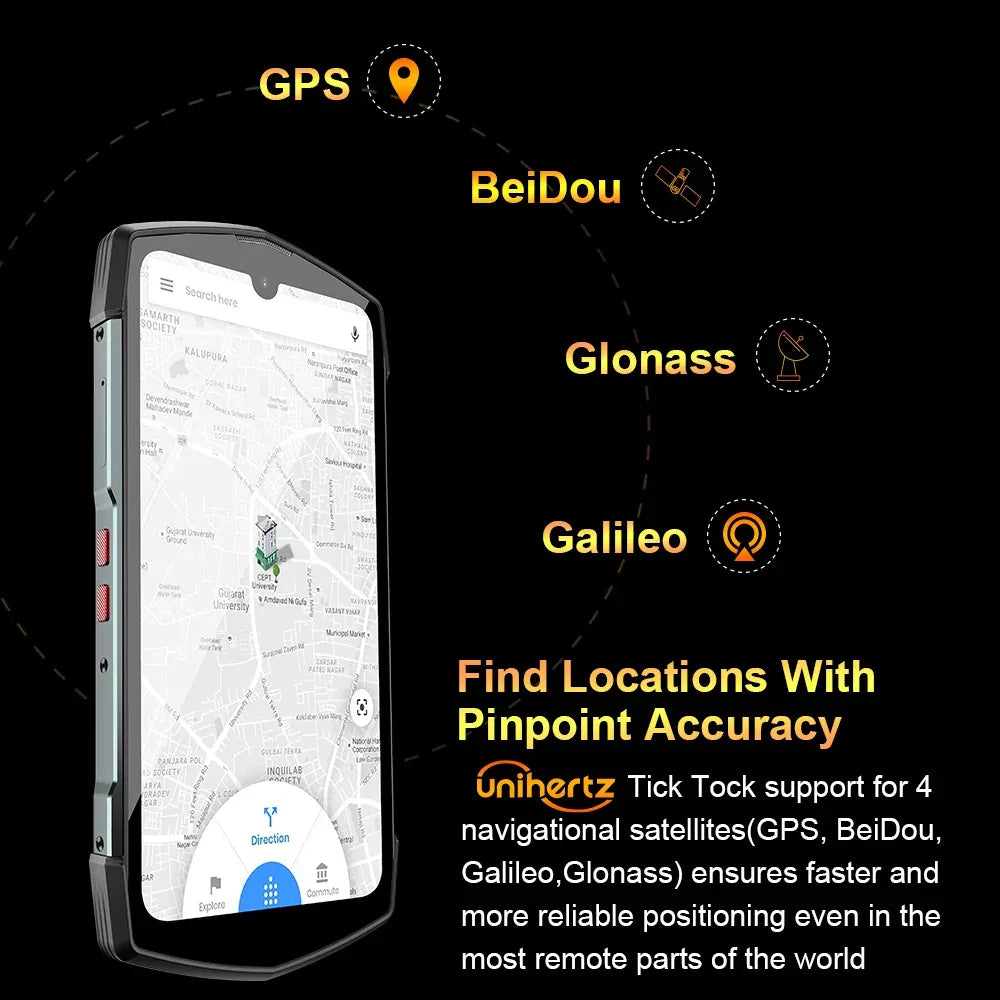Unihertz Tick Tock 5G Rugged Smartphone Android 128GB 48MP Camera Cellphone 6000mAh Phone with Dual-Screen IP 68 Waterproof - Evallys.com