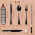 10Pc Travel Cutlery Set with Storage Bag Stainless Steel Travel Utensils Set Portable Camping Silverware Set Travel Flatware Set