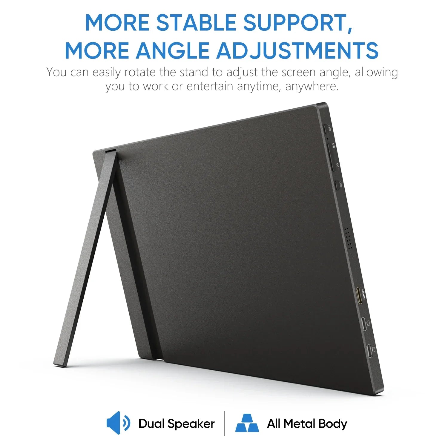 ARZOPA 16.1 inch 100% sRGB 144Hz Portable Monitor Gaming Laptop Display with Type C Mini HDMI For PS/Steam/Deck/Switch/PC/Mac - Evallys.com