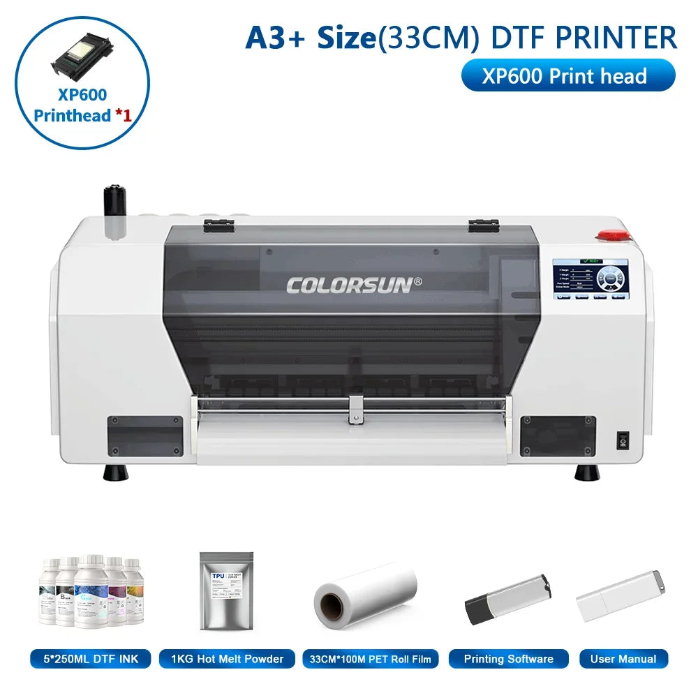 Colorsun DTF Printer Impressora A4/A3 Direct to Film T-Shirt Printing Machine Digital Inkjet DTF Printers For T-Shirt Hoodies - Evallys.com