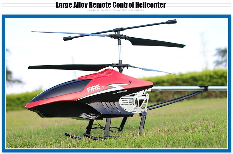 Rc Helicopter With Remote Control Extra Durable Big Plane Toy For Kids Drone Model Outdoor 3.5CH 80cm Aircraft Large Helicoptero - Evallys.com