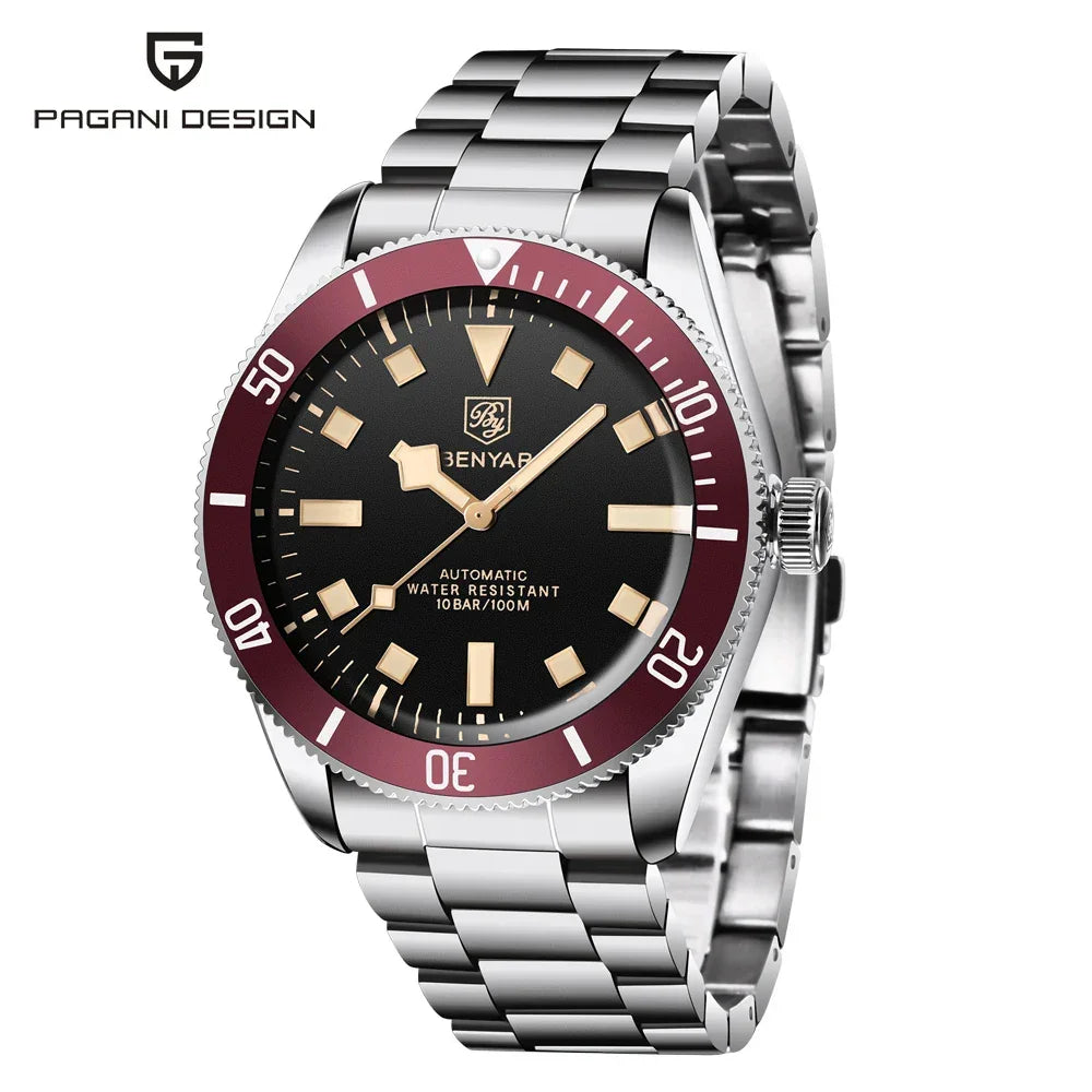 BENYAR Men's Watches Mechanical Automatic Watch BB58 Sport Watch For Men 2024 Stainless Steel Waterproof Business Luminous Clock - Evallys.com