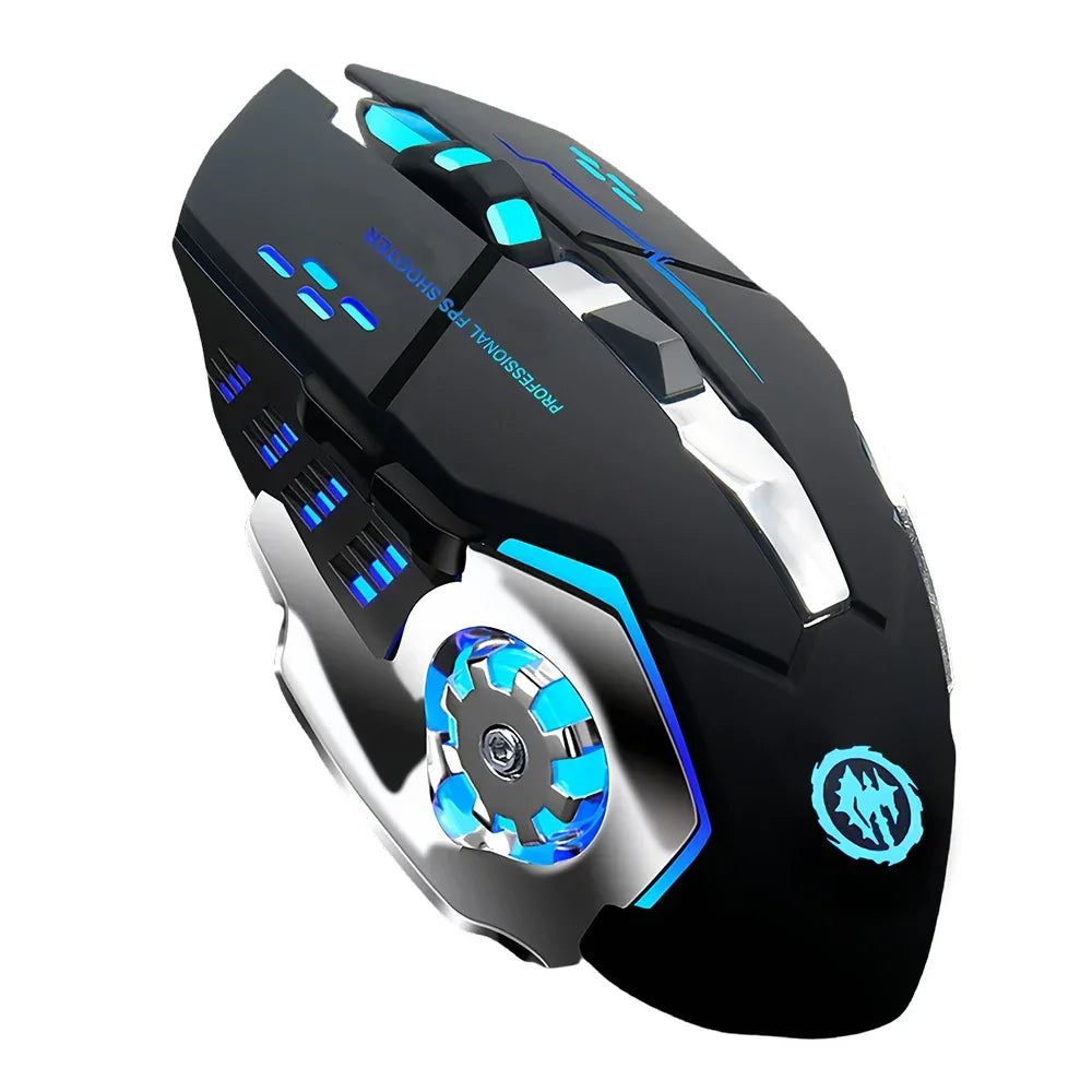 2.4G Wireless Mouse Bluetooth Mouse RGB Backlit Gaming Mouse Rechargeable Mice Silent Mouse 3600 DPI Mouse for Macbook Laptop - Evallys.com
