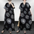 Boho Floral Maxi Dress – Cotton Linen V-Neck Summer Beach Wear - Evallys.com
