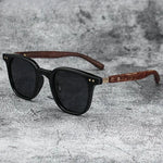 Sunglasses for Men Women's Trendy Retro Wood Grain Polarized UV Protection Eyewear Cycling Outdoor Street Photography - Evallys.com