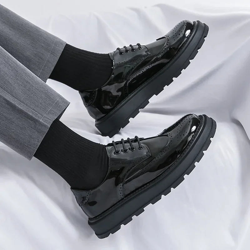 Green Patent Leather Oxford Shoes – Men’s Formal Business Dress Shoes - Evallys.com