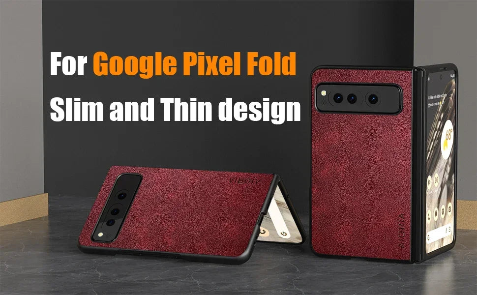 PU Leather Case for Google Pixel Fold 5G simply Business style Hard PC with PU 2in1 material - Evallys.com