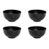 4/16Pcs Black Plastic Cutlery Set Reusable Plates Bowl Cups 4 Sets for Kitchen Outdoor Camping Party Dinnerware Dishes Set