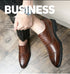 Men's Formal Shoes Red Sole Fashion Business Casual Party Banquet Daily Retro Carved Lace-up Brogue Dress Wedding Shoes Size 48 - Evallys.com