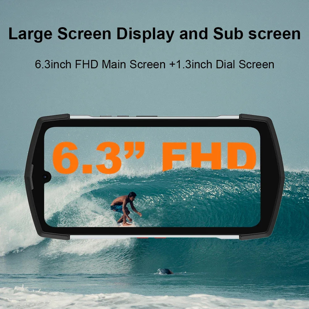Unihertz Tick Tock 5G Rugged Smartphone Android 128GB 48MP Camera Cellphone 6000mAh Phone with Dual-Screen IP 68 Waterproof - Evallys.com