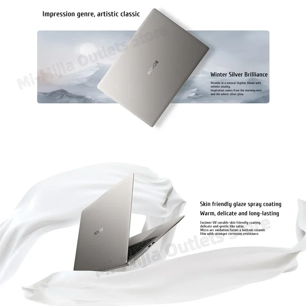 Honor MagicBook Art 14 Snapdragon Edition 1kg Ultra Thin Laptop X Elite 32G 1T 3.1K Eye Screen Notebook - Evallys.com