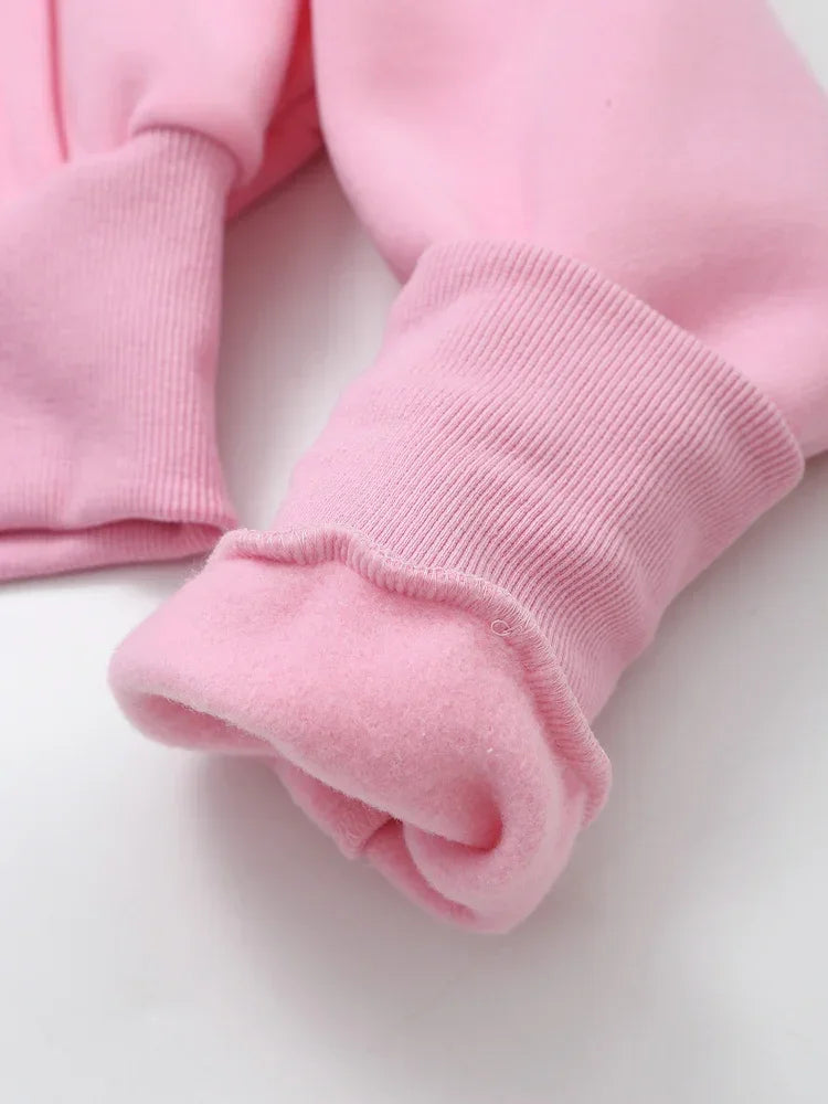 TRAF 2024 Spring Female Casual Hoodies Zipper Coats+Elastic Waist Baggy Pants 2 Pieces Set Elegant Loose Solid Pink Grey Pants - Evallys.com