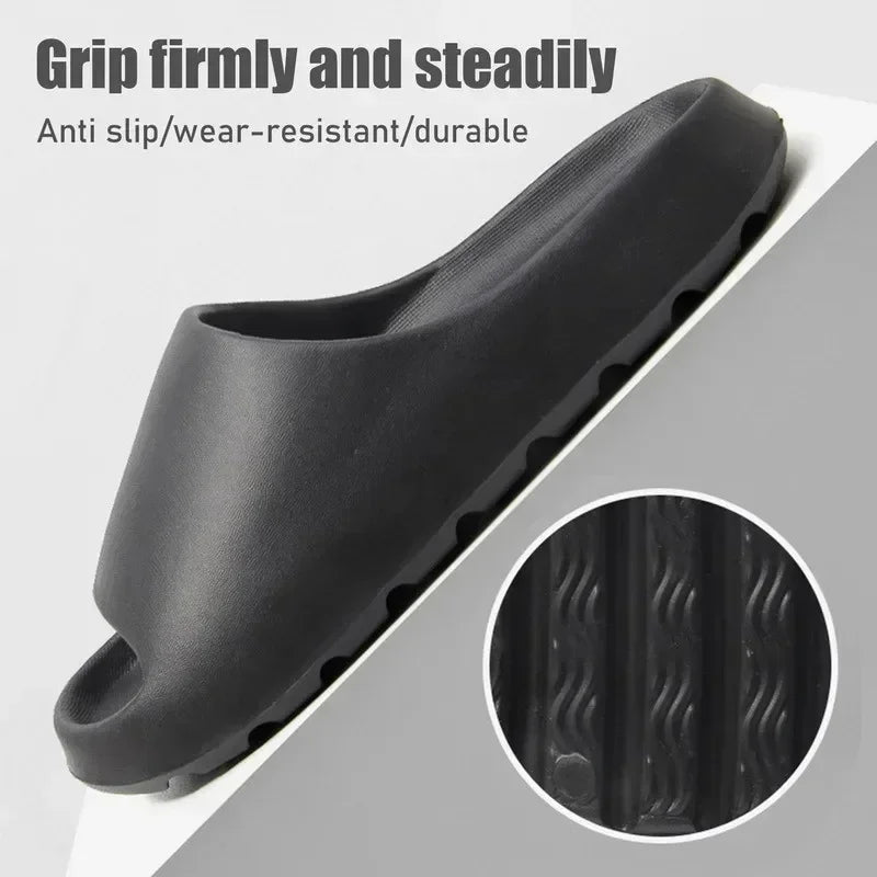 Men’s Cloud Slides – Thick Sole EVA Sandals for Summer Beach & Home - Evallys.com