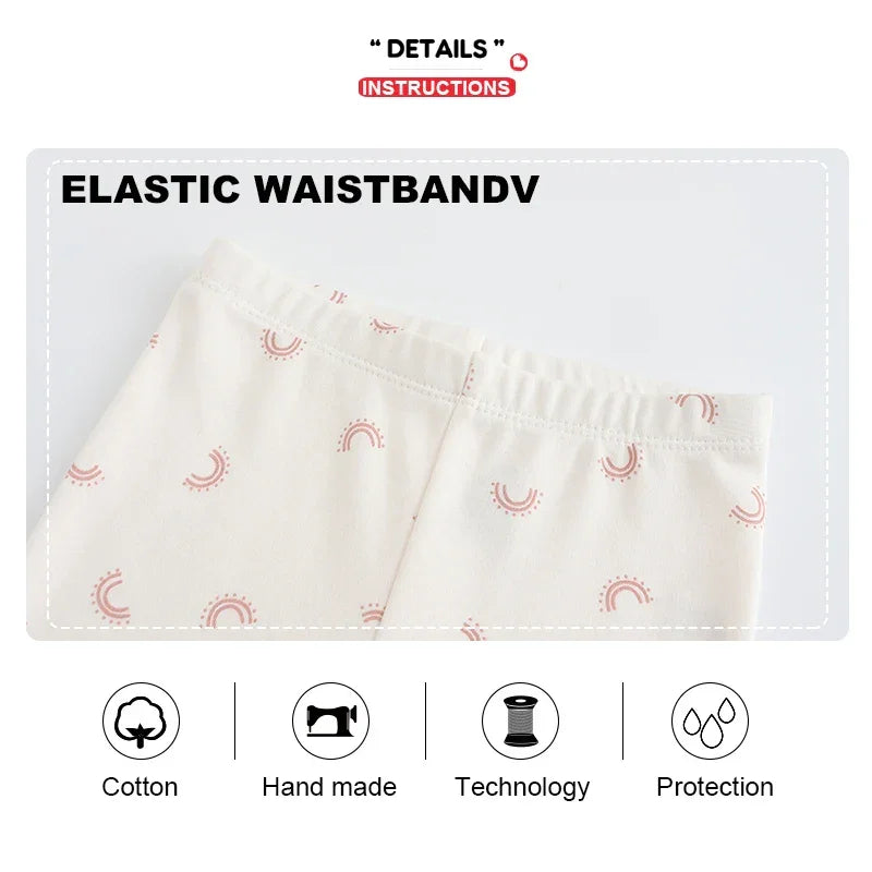Kiddiezoom 5 Pcs Fashion Baby Boy Girl Pants 0-12Months 100%Cotton Soft Newborn Leggings - Evallys.com