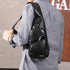 Men’s PU Leather Chest Bag – USB Charging Travel Crossbody Messenger - Evallys.com