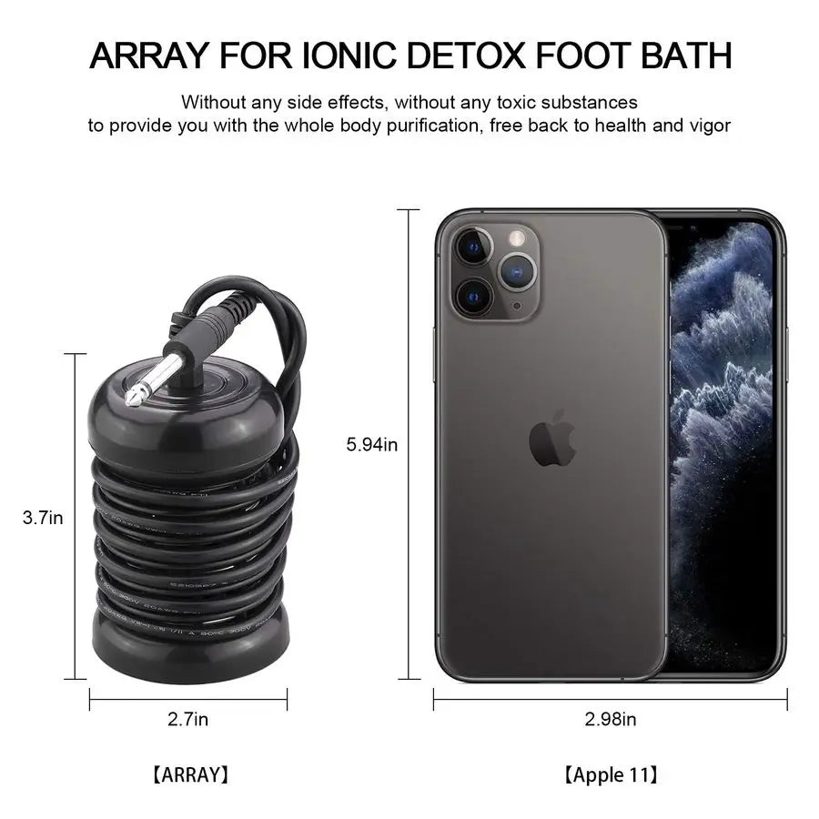 Foot Bath Detox Machine, Foot Spa Mchine for Home Use, Ionic Detox Foot Bath System, Include Collapsible Basin, Far Infrared Bel