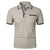 New Men's Short Sleeve Polo Shirts Solid Color Casual T-shirt Summer Trendy Breathable Loose Basic Splice Top Pockets Men Shirts - Evallys.com