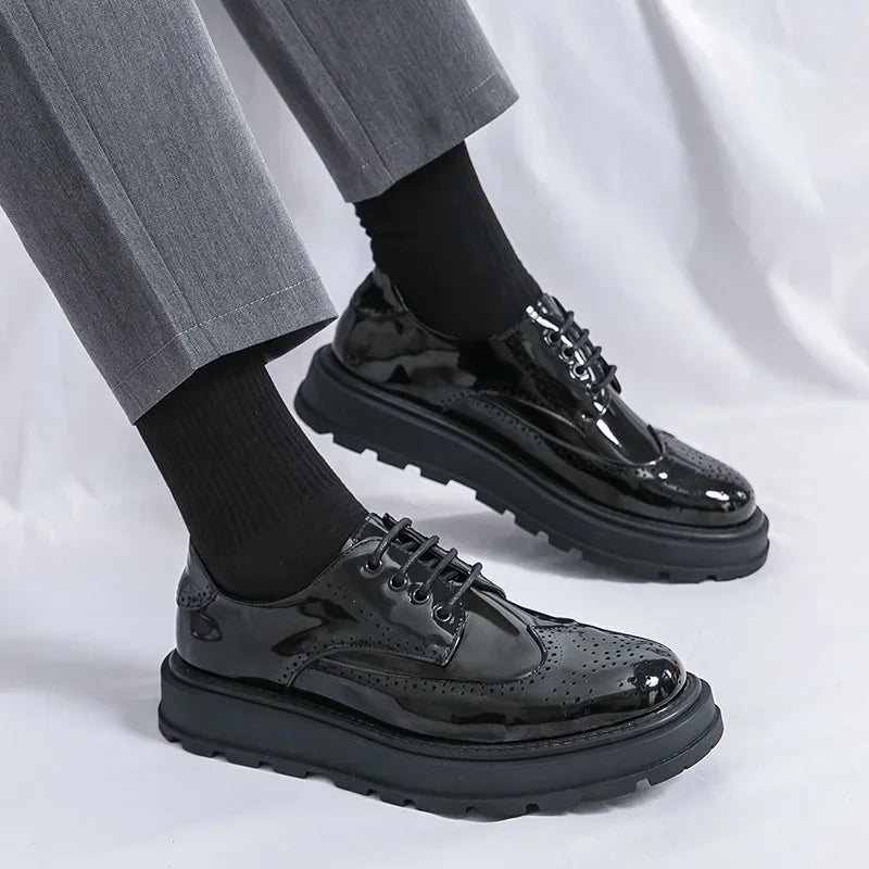 Green Patent Leather Oxford Shoes – Men’s Formal Business Dress Shoes - Evallys.com