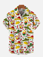 2024 Fashion Men's Hawaiian shirts Mexican Style Colorful Graffiti Art Poster Prints Short Sleeve Shirt Hawaii style clothing - Evallys.com