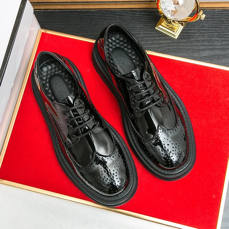 Green Patent Leather Oxford Shoes – Men’s Formal Business Dress Shoes - Evallys.com