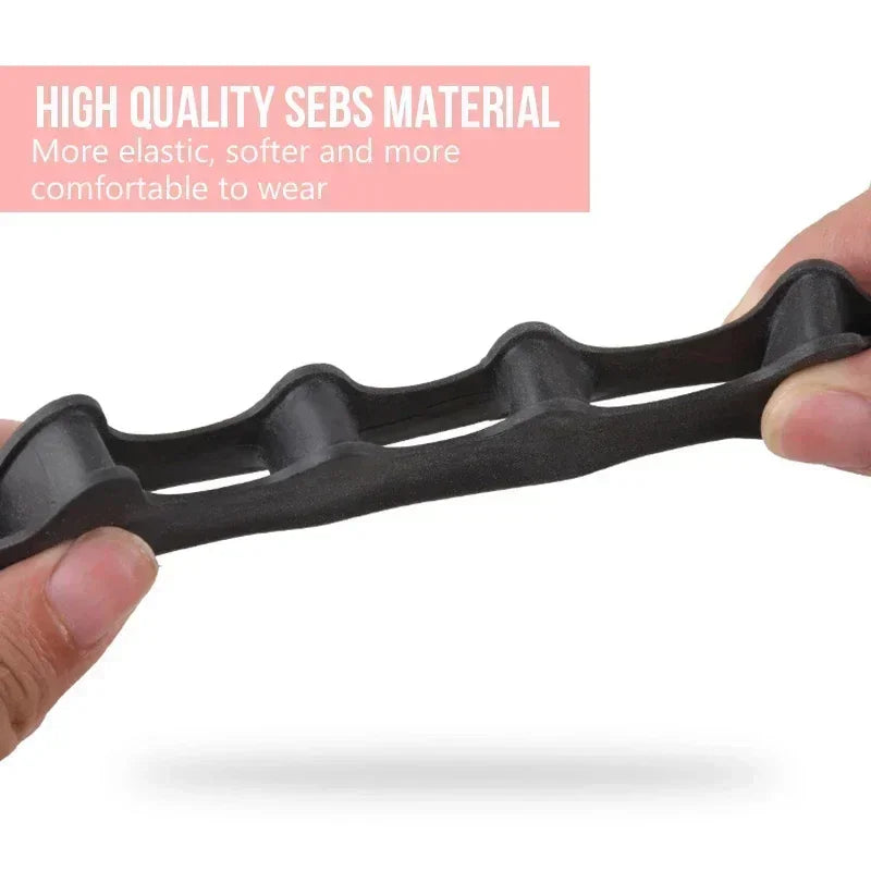1 Pair Silicone Toe Separator, Bunion Corrector,Hammer Toe Corrector, Soft Silicone Material for Toe Separation Foot Care Tool - Evallys.com