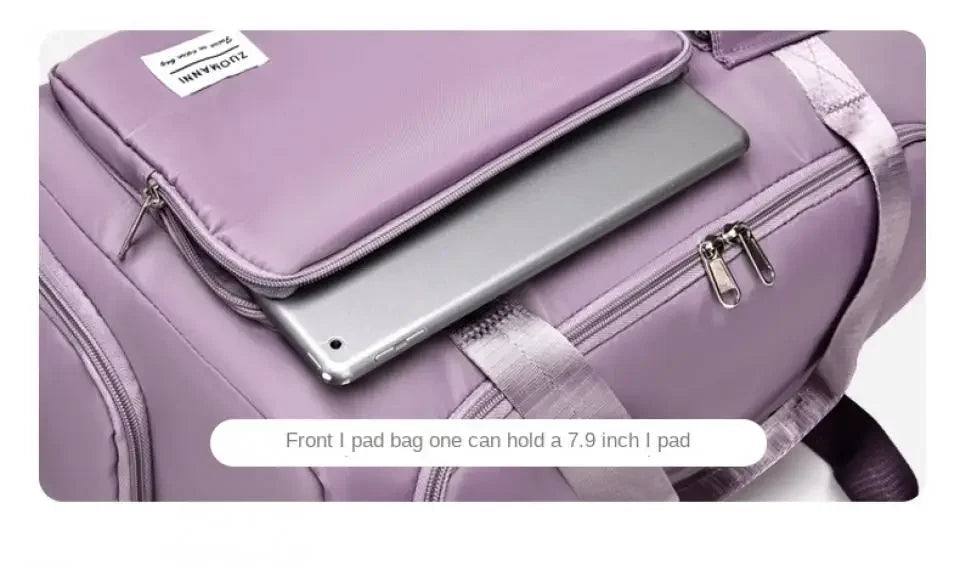UNIXINU Carry On Travel Bag Large Capacity Weekender Overnight Duffle Bags with Shoe Compartment Sports Fitness Bags for Women - Evallys.com