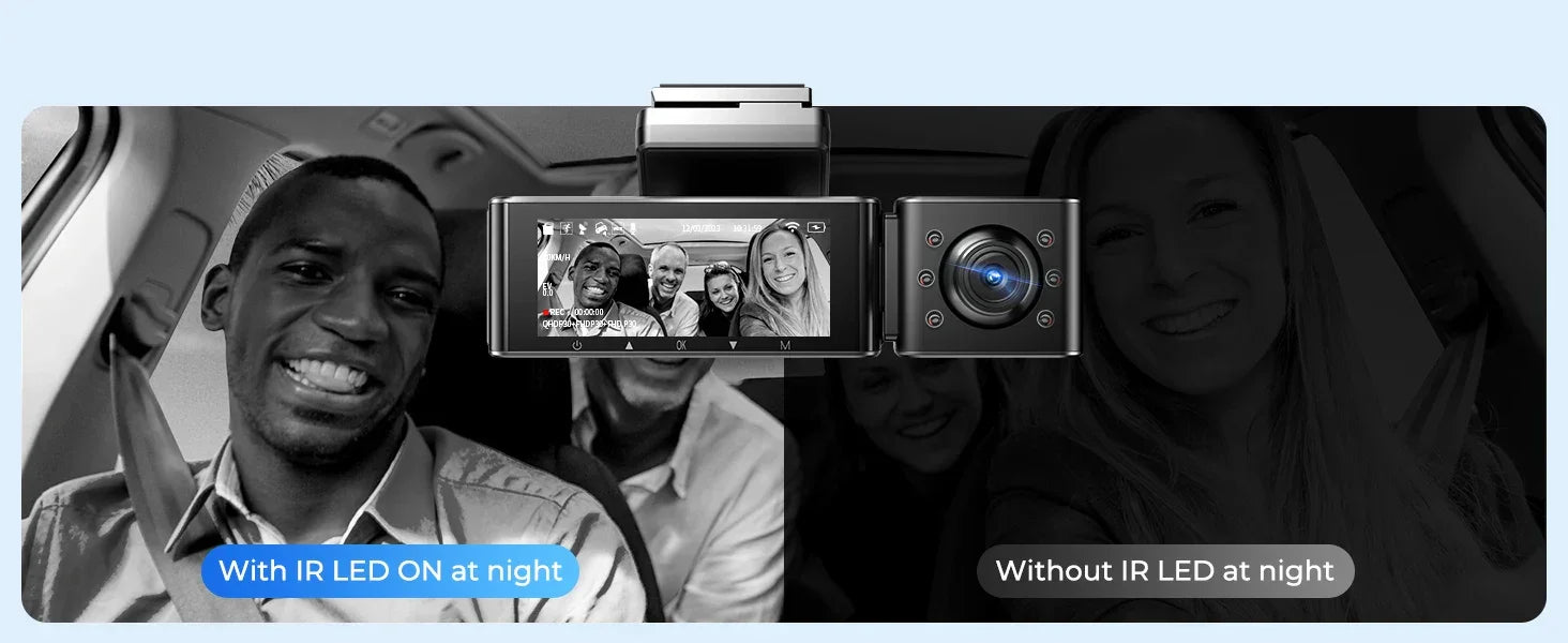 Upgrade AZDOME M550 Pro Car DVR Dash Cam 4K 5.8Ghz WiFi 2/3 Cameras Front/Cabin/Rear Cam GPS Night Vision Parking Monitor داش كا - Evallys.com