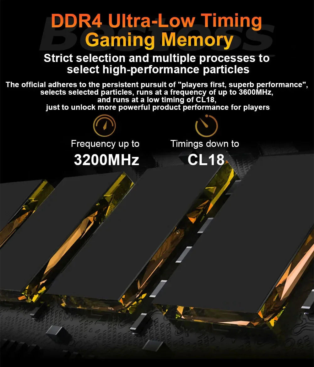 Bestoss Memoria RAM DDR4 RGB 8GB 16B 32GB 3200MHz DIMM RAM Desktop Memory Gaming High Performance - Evallys.com