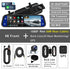 10" Dash Cam 4K 3840*2160P Car Dvr Carplay Android Auto GPS 5G WIFI AUX Stream RearView Mirror Dashcam Camera Drive Recorder FM - Evallys.com