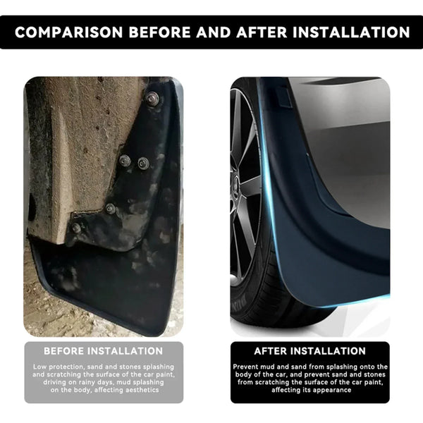 4Pcs Mud Flaps For Tesla Model 3 2024 Refresh Highland Splash Guards Mudguards Mudflaps Fenders Protector Front Rear No Drilling - Evallys.com
