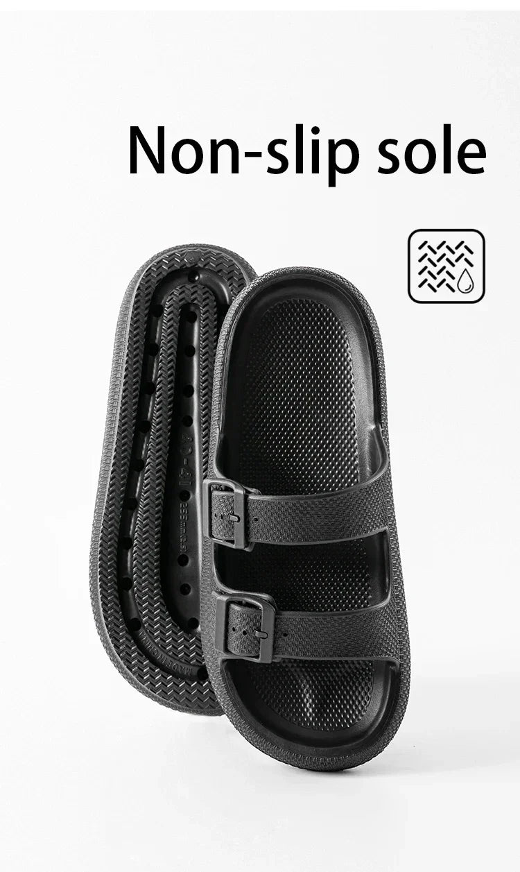 2025 Men’s Thick Sole Slippers – Non-Slip Shower & Indoor Sandals - Evallys.com