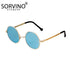 Steampunk Small Round Sunglasses Men 2022 Brand Vintage Metal Mirror Film Women Sun Glasses Cool Circle Shade Eyewear Male UV400 - Evallys.com