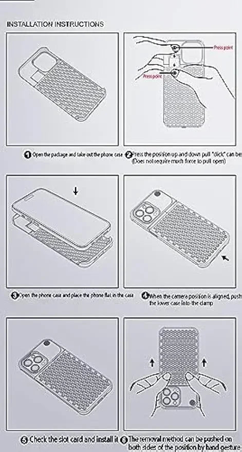 Aromatherapy Phone Case Anti-Scratch Protective Cover Aviation Metal Cooling Simple Shell For iPhone 14 Plus 13 12 15 Pro Max - Evallys.com