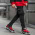 Men Street Elastic Denim Jeans Wash Solid Color Multi Pockets Cargo Pants Casual Slim Fit Daily Wear Joggers Mid Waist Trousers - Evallys.com