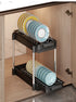 Kitchen Pull Out Dish Racks With Drainboard Drawer Storage Sliding Mesh Cabinet Basket for Accessorie Pull Out Cabinet Organizer