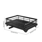 Bowl Rack - 2 Tier Dish Drainer Storage Adjustable Space Saving Kitchen Utensil Organizer for Plates Cups Cutlery