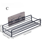 Punch-free Kitchen Cabinet Door Storage Box Iron Rack Wall-mounted Cabinet Plastic Wrap Rack Bathroom Refrigerator Rack