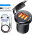 USB C Car Charger Socket DC Super Fast Charging QC3.0 & PD for 12V/24V Car Marine ATV type c port socket for Audi q5 a8 a1 a3 4 - Evallys.com